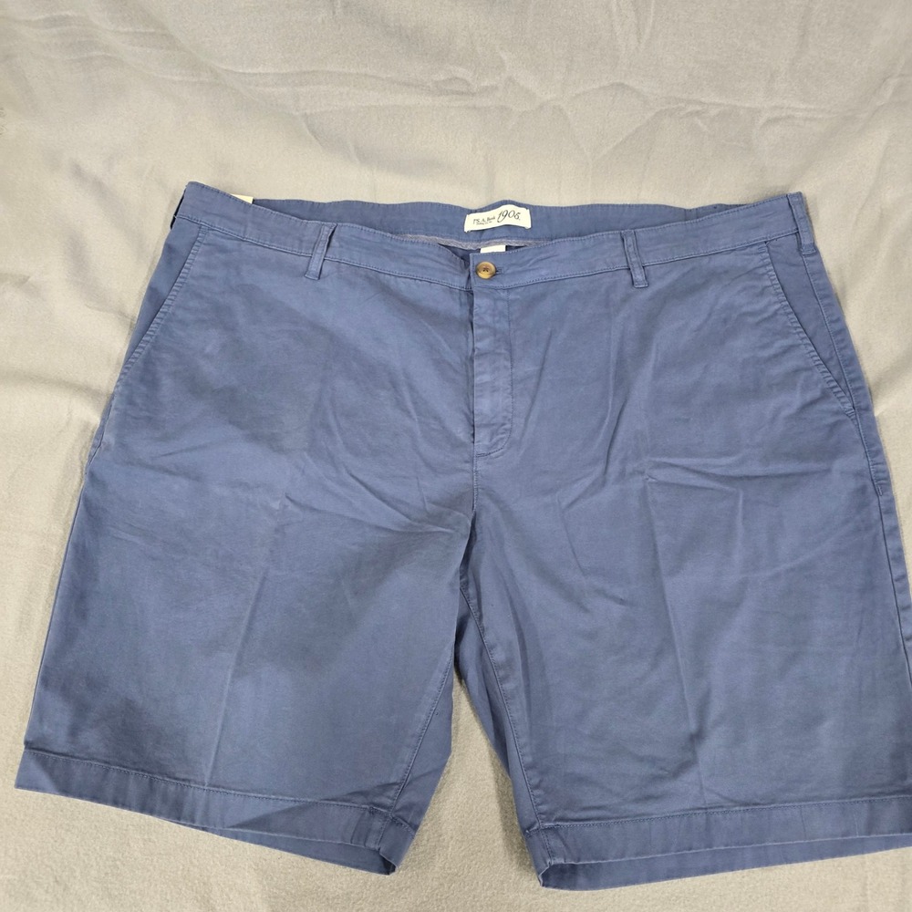 Jos A Bank 1905 Mens Tailored Fit Chino Shorts Blue Size 48 New